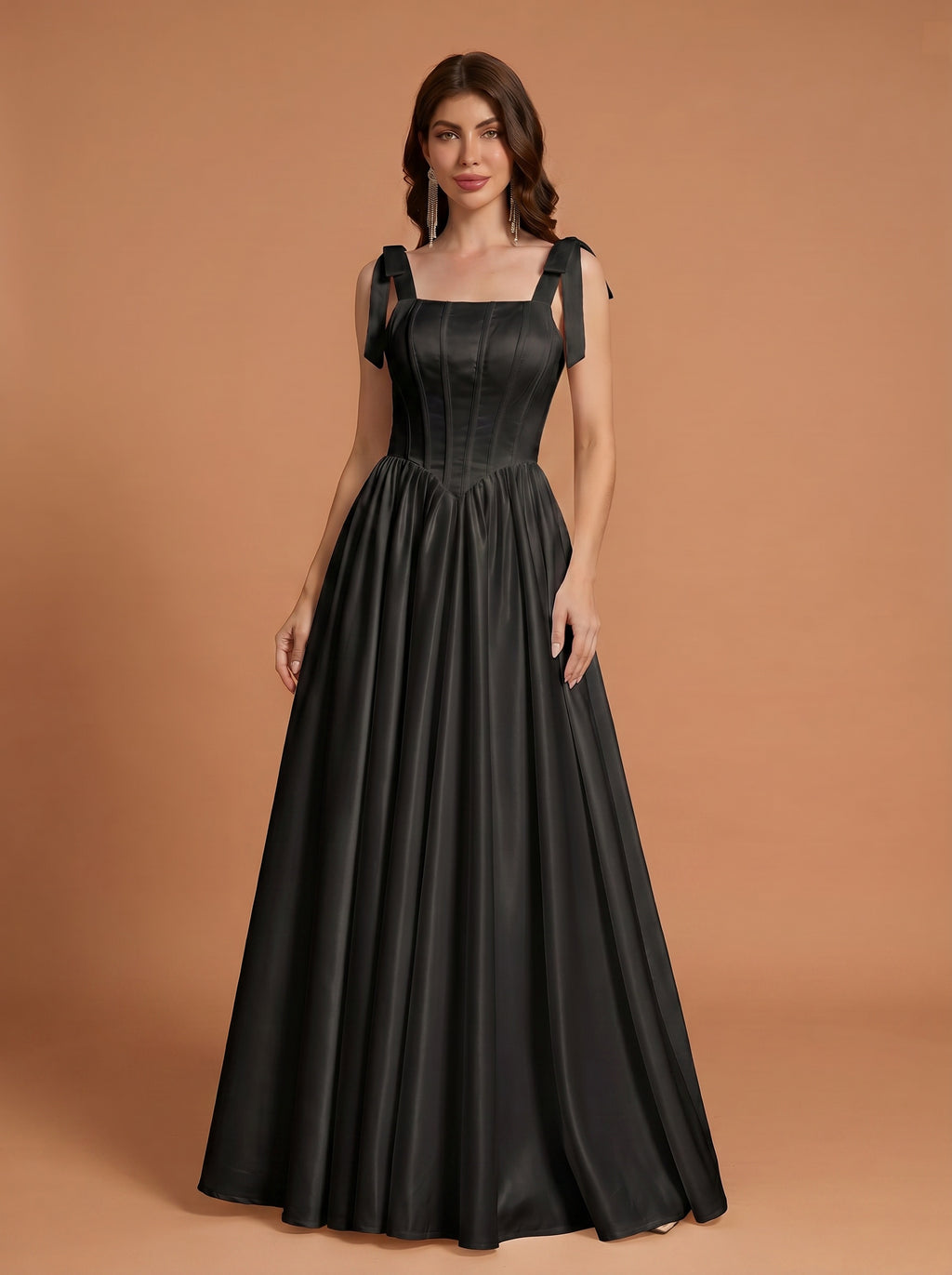 Tight corset design satin ball gown