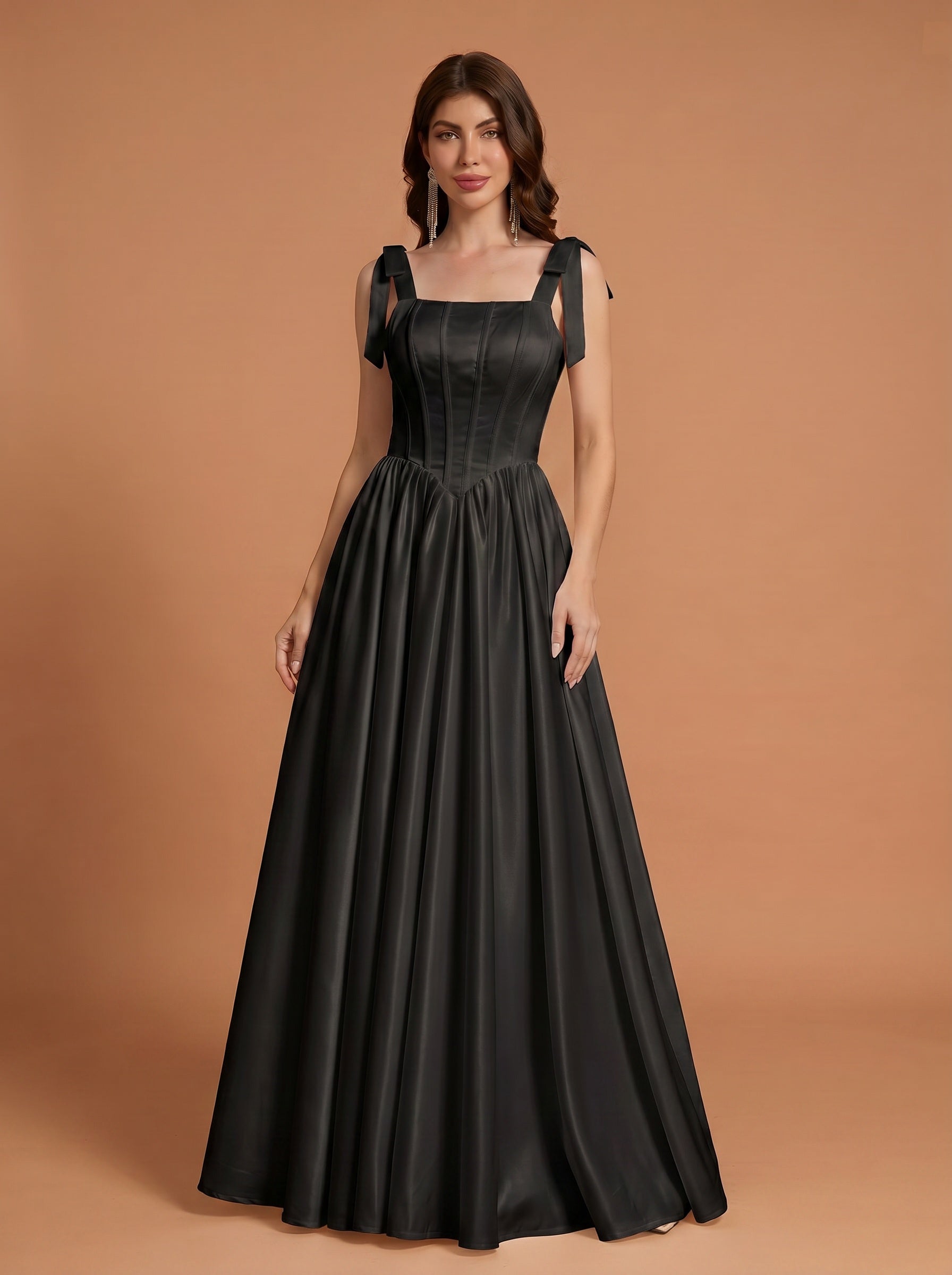 Tight corset design satin ball gown