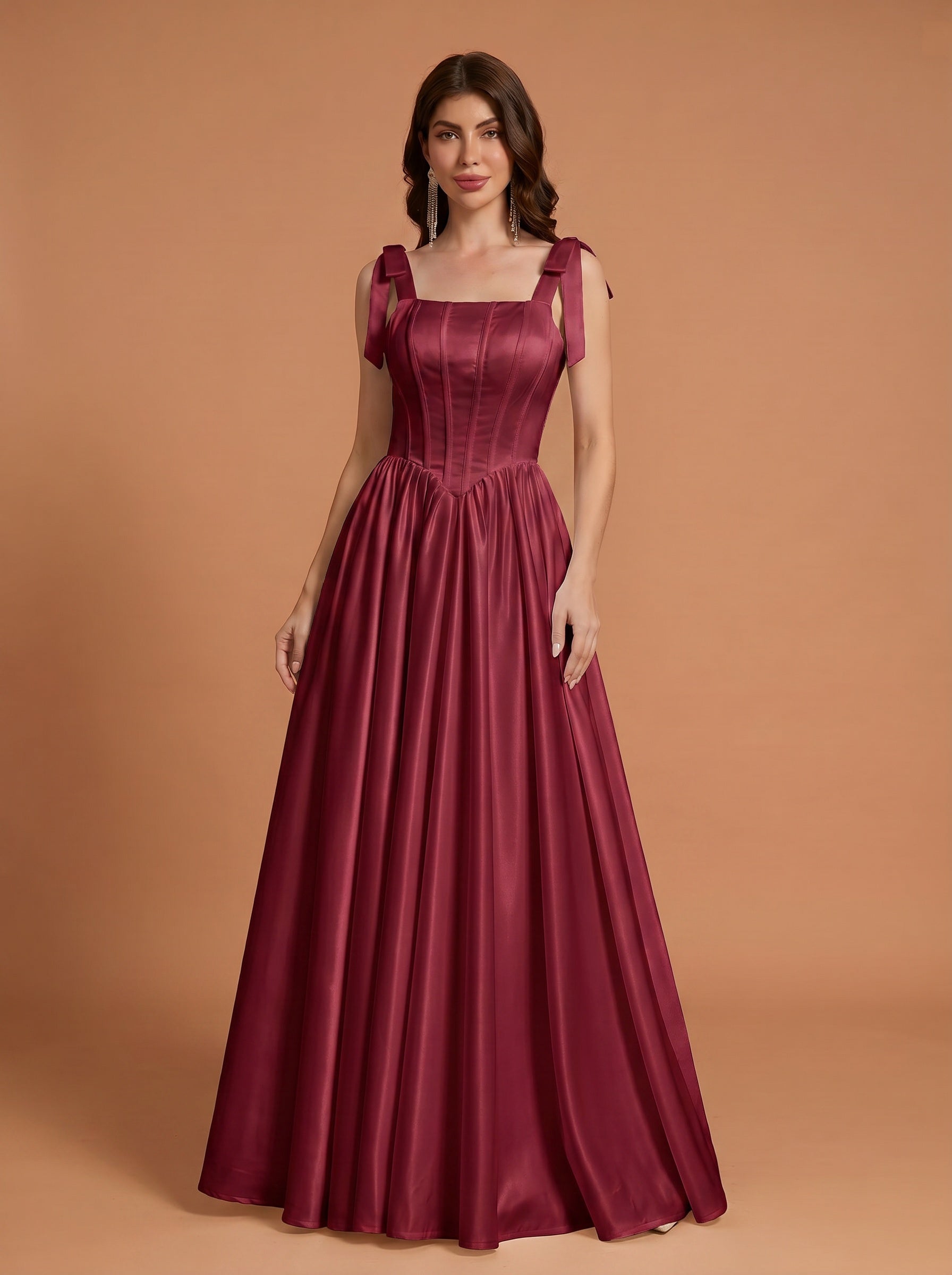 Tight corset design satin ball gown