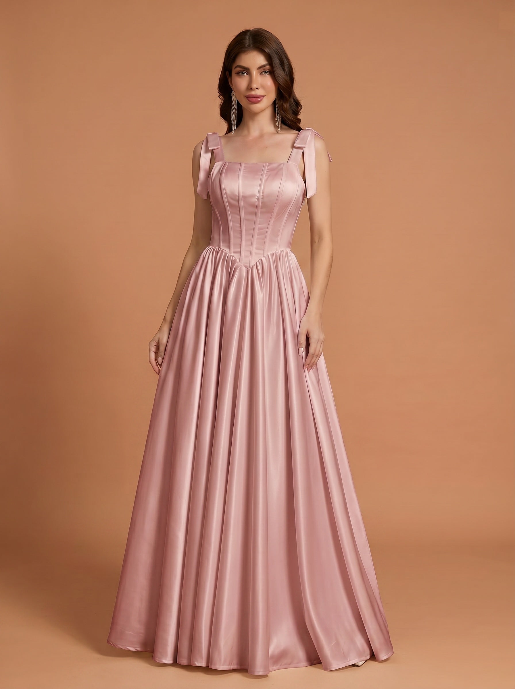 Tight corset design satin ball gown