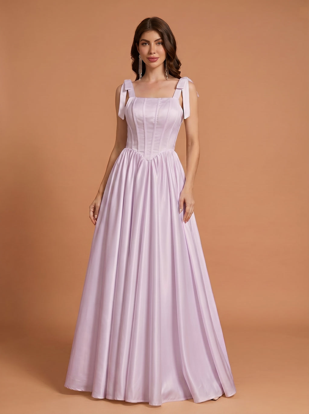 Tight corset design satin ball gown