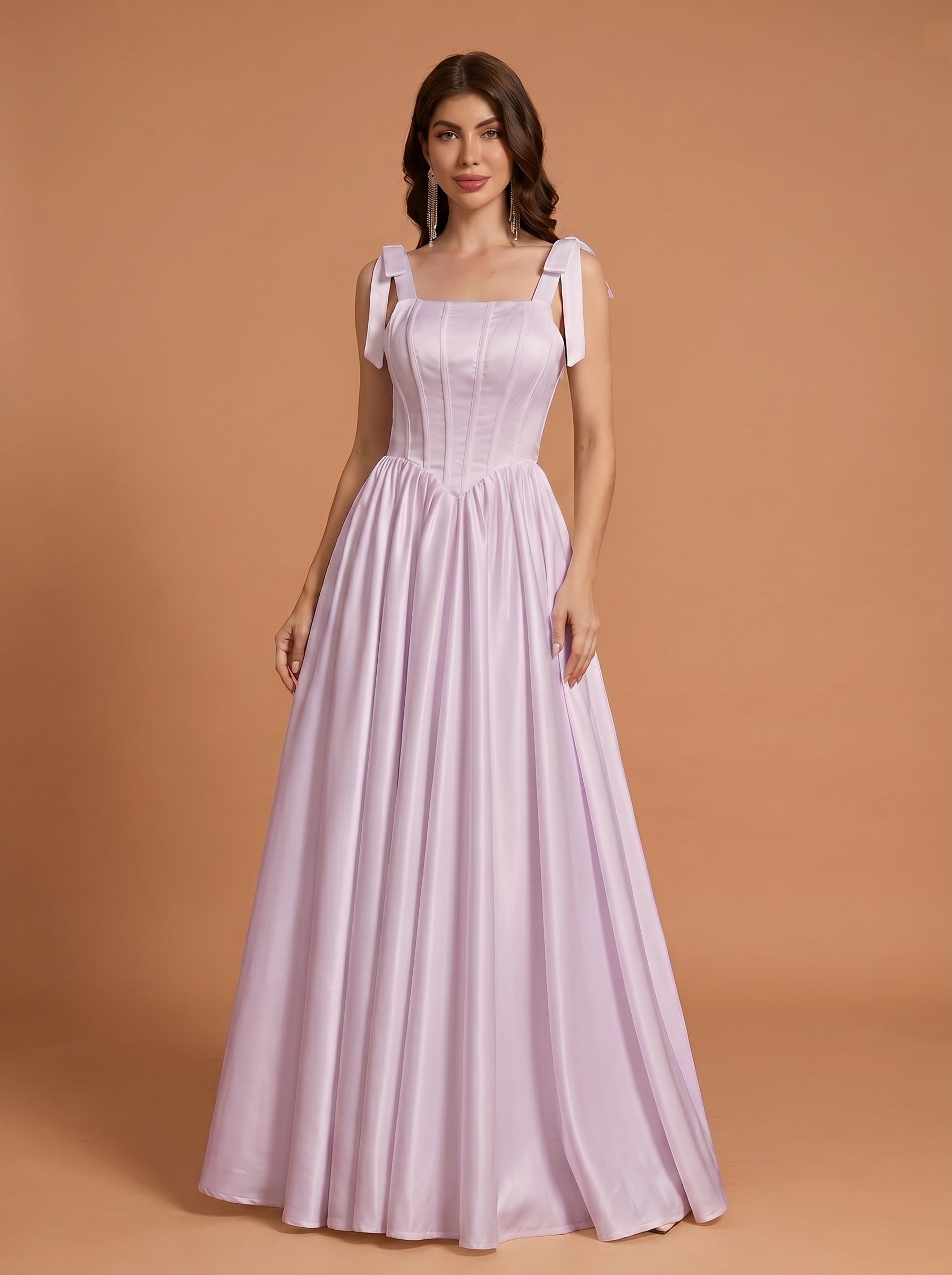 Tight corset design satin ball gown