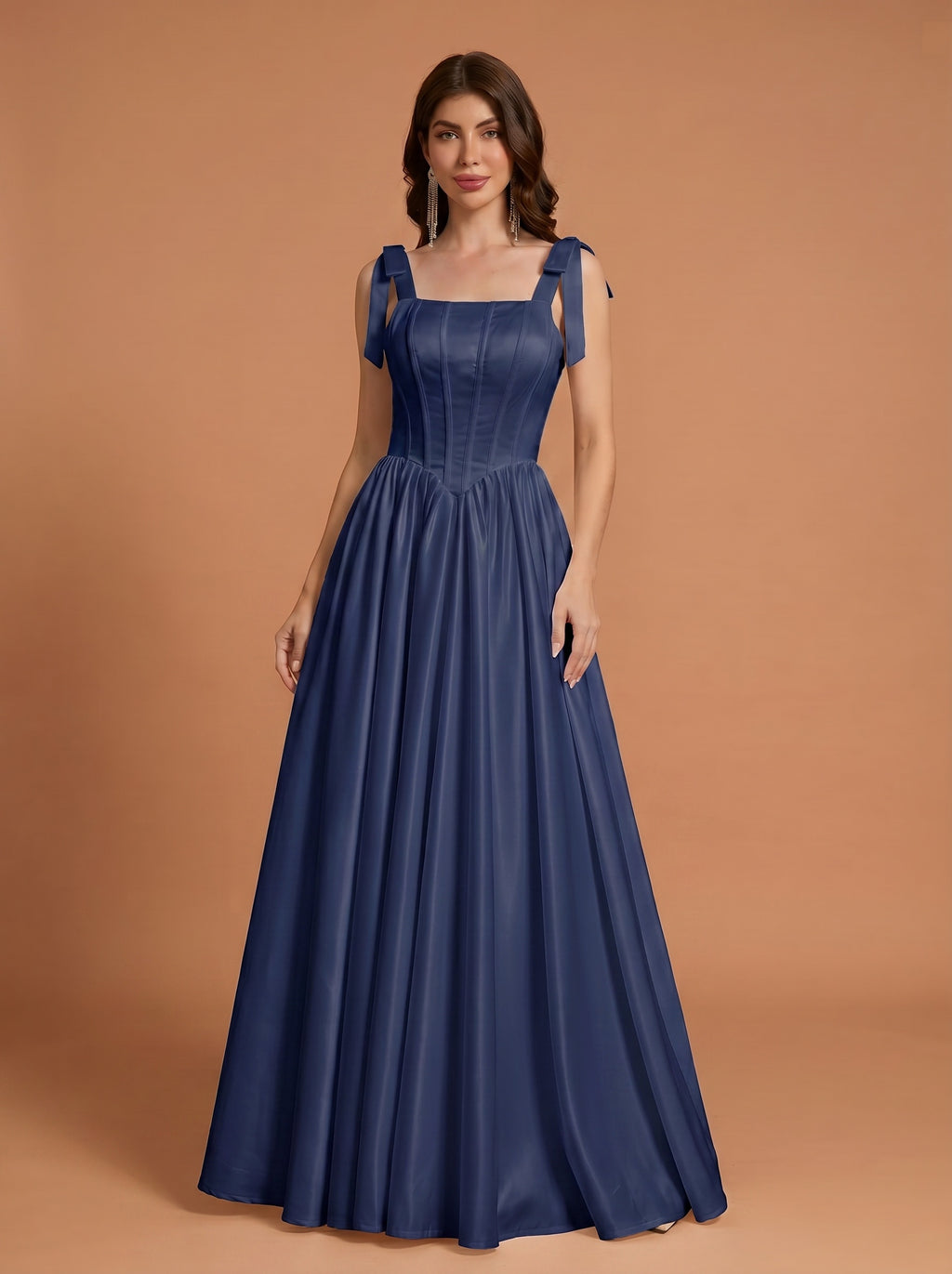 Tight corset design satin ball gown