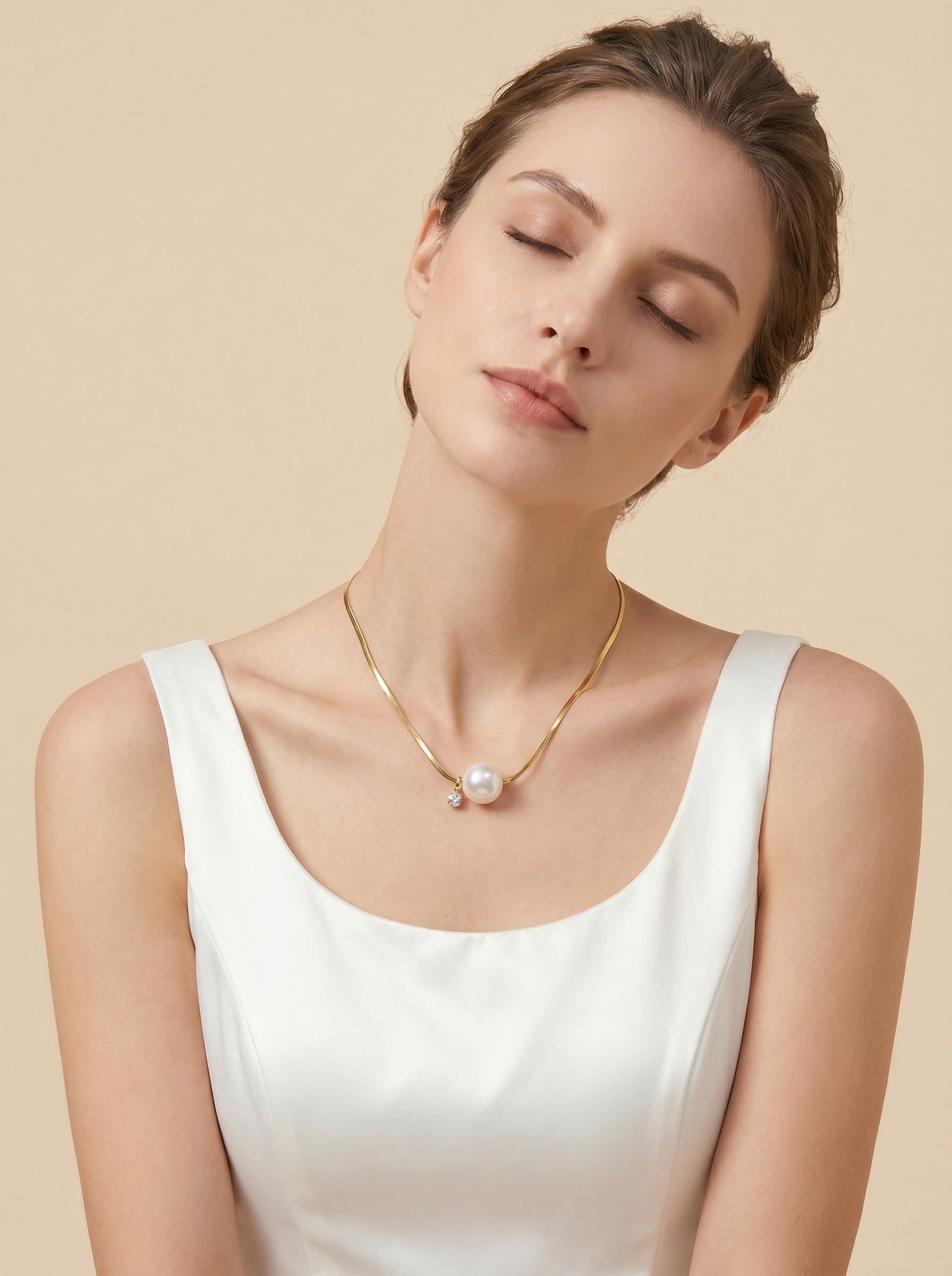Sterling silver pearl Necklace,wedding jewelry