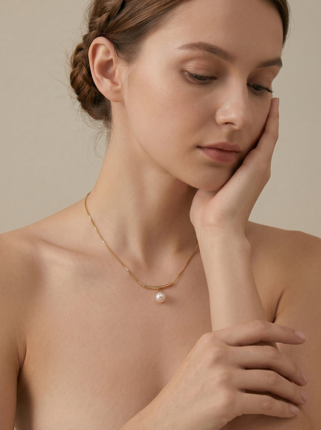 water droplet natural pearl necklace, wedding jewelry for bride/bridesmaid