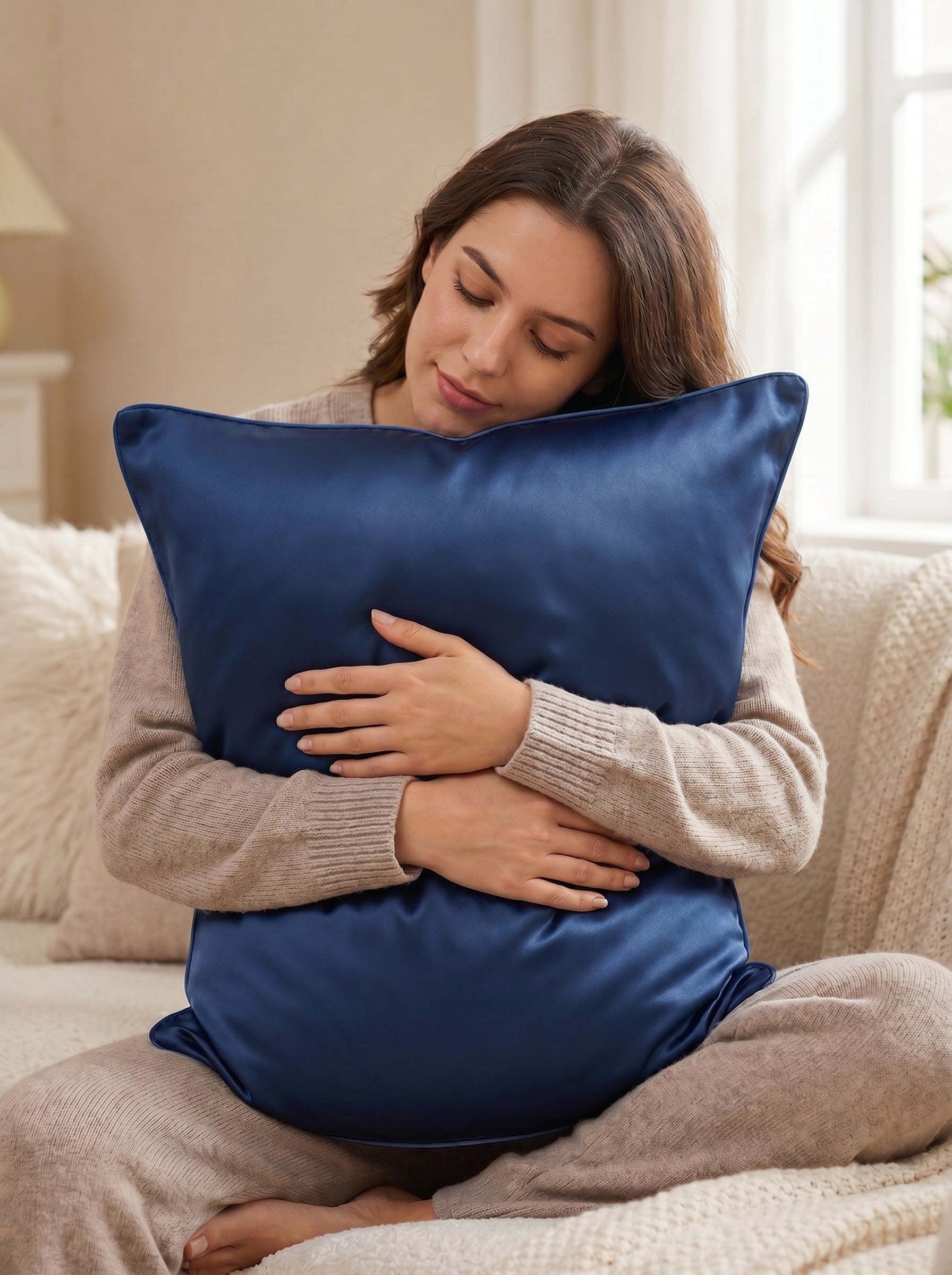 1pc 3D rolling edge 100% mulberry silk pillowcase,bride/bridesmaid gift