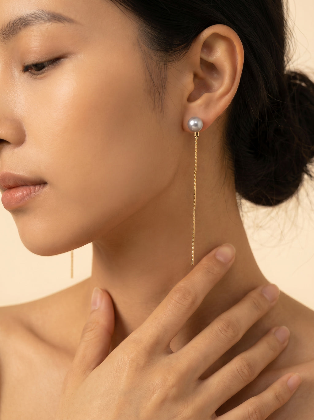 Tassel Natural Pearl Earrings, wedding jewelry for bride/bridesmaid