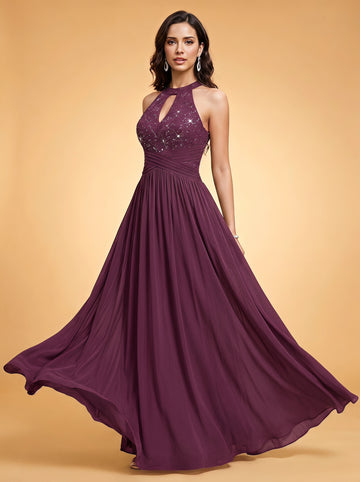 Off-shoulder hollow out wedding guest dress