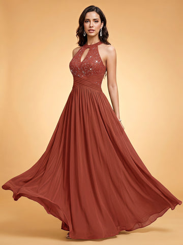 Off-shoulder hollow out wedding guest dress
