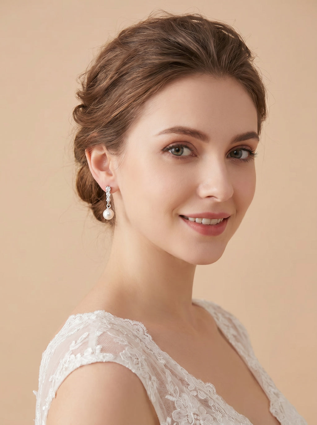 Bright Diamond natural Pearls Earrings, wedding jewelry for bride/bridesmaid