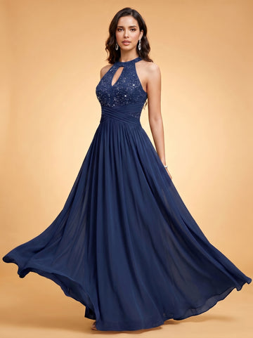 Off-shoulder hollow out wedding guest dress