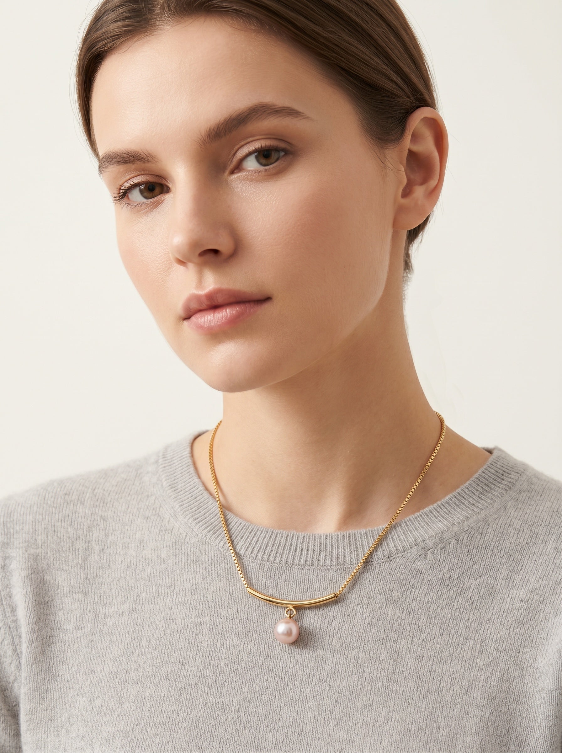 water droplet natural pearl necklace, wedding jewelry for bride/bridesmaid