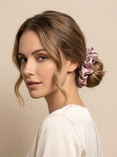 100% mulberry silk hair care classic scrunchie