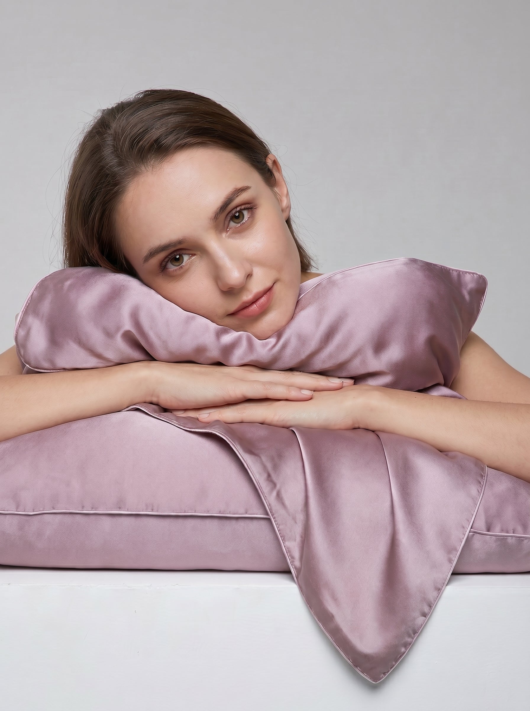 1pc 3D rolling edge 100% mulberry silk pillowcase,bride/bridesmaid gift