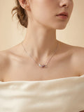 Moon pearl Snake Bone Necklace,wedding jewelry