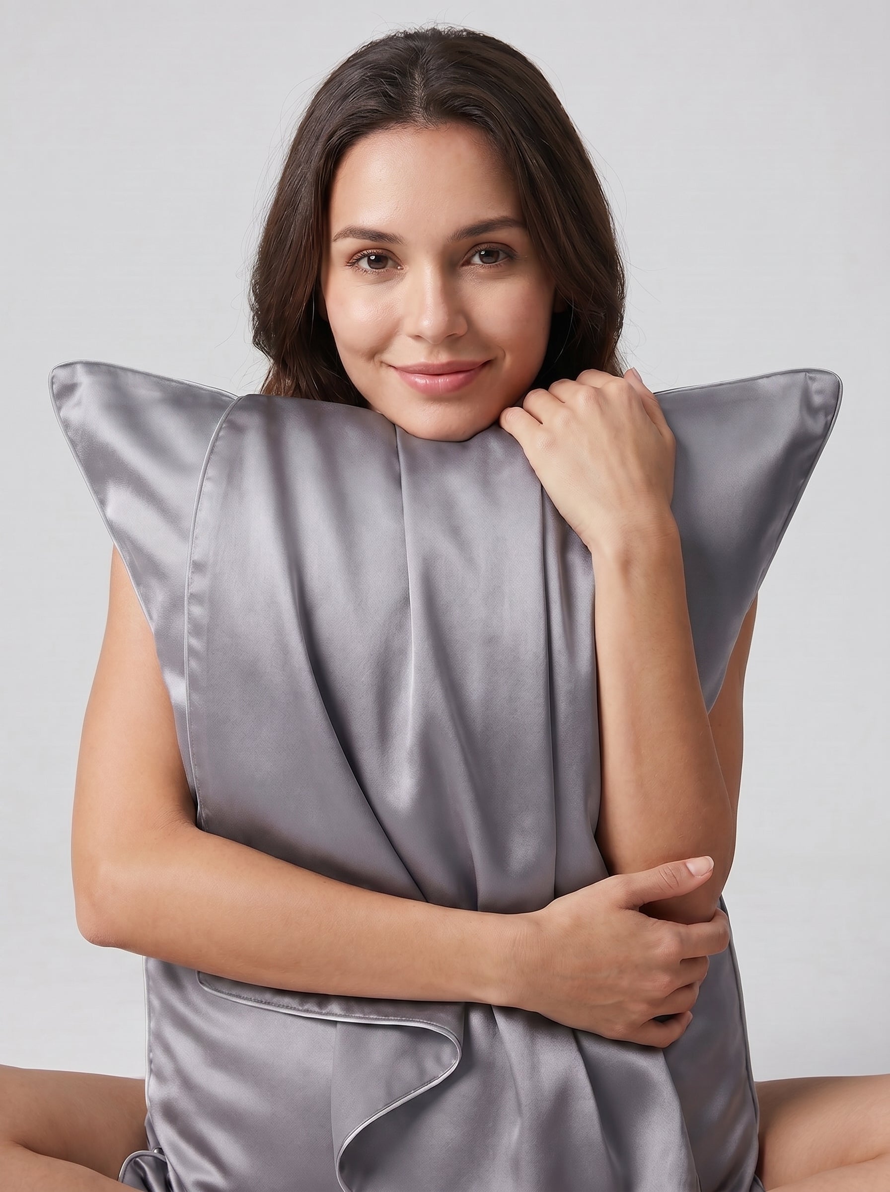 1pc 3D rolling edge 100% mulberry silk pillowcase,bride/bridesmaid gift
