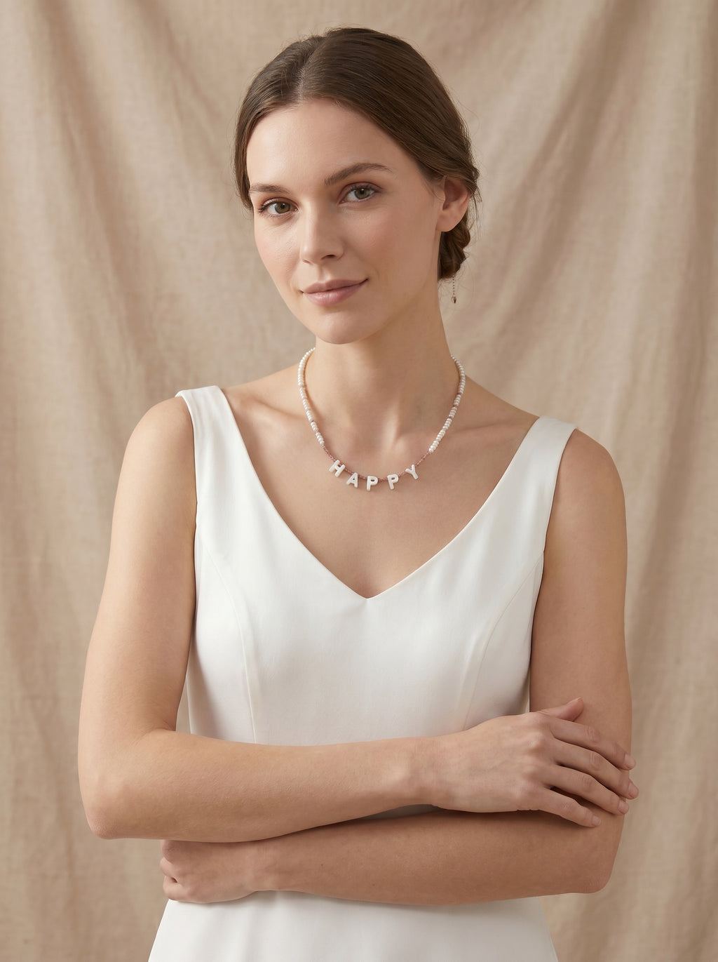 custom letter natural pearl necklace,commemorative significance wedding jewelry