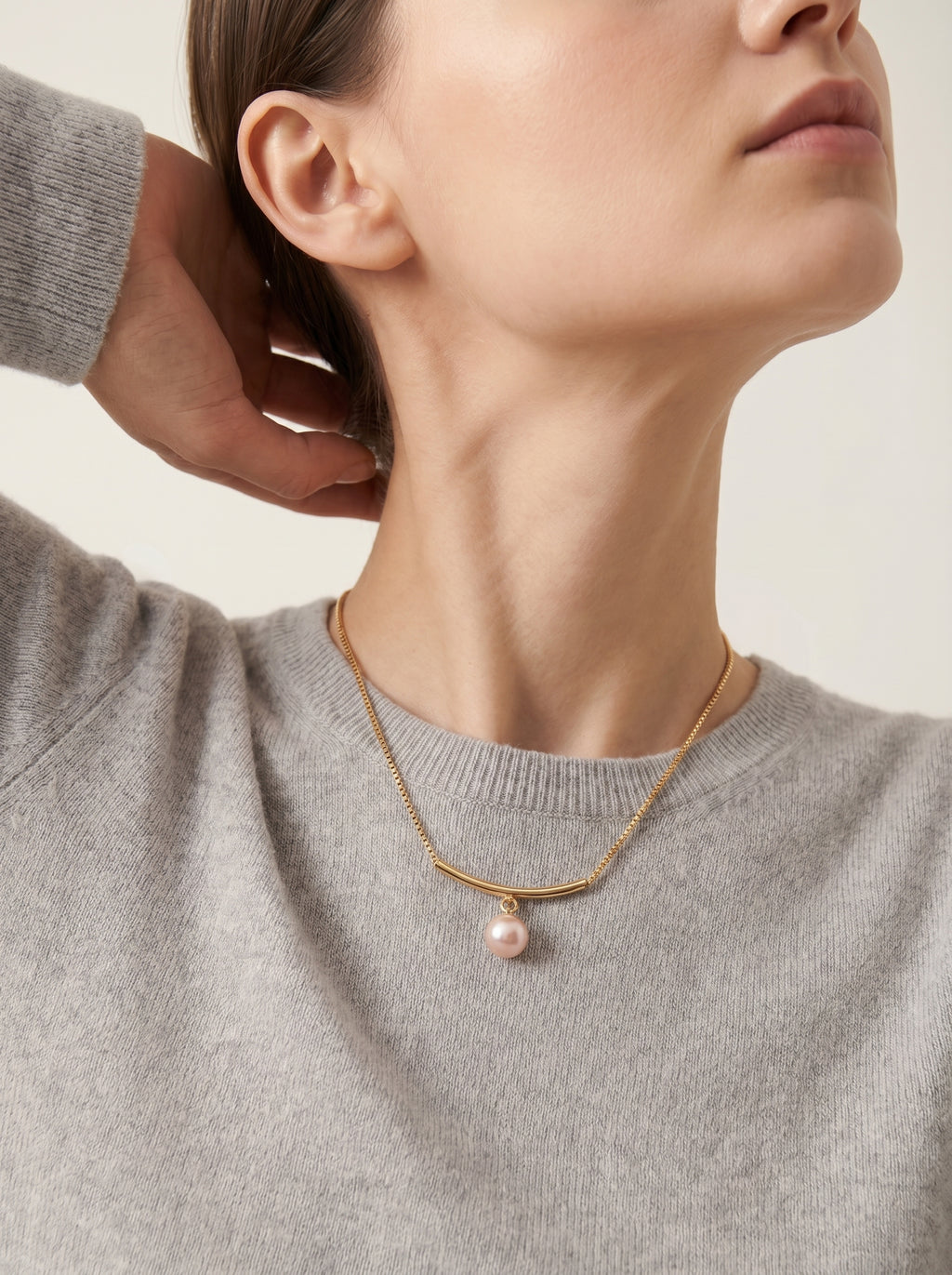 water droplet natural pearl necklace, wedding jewelry for bride/bridesmaid