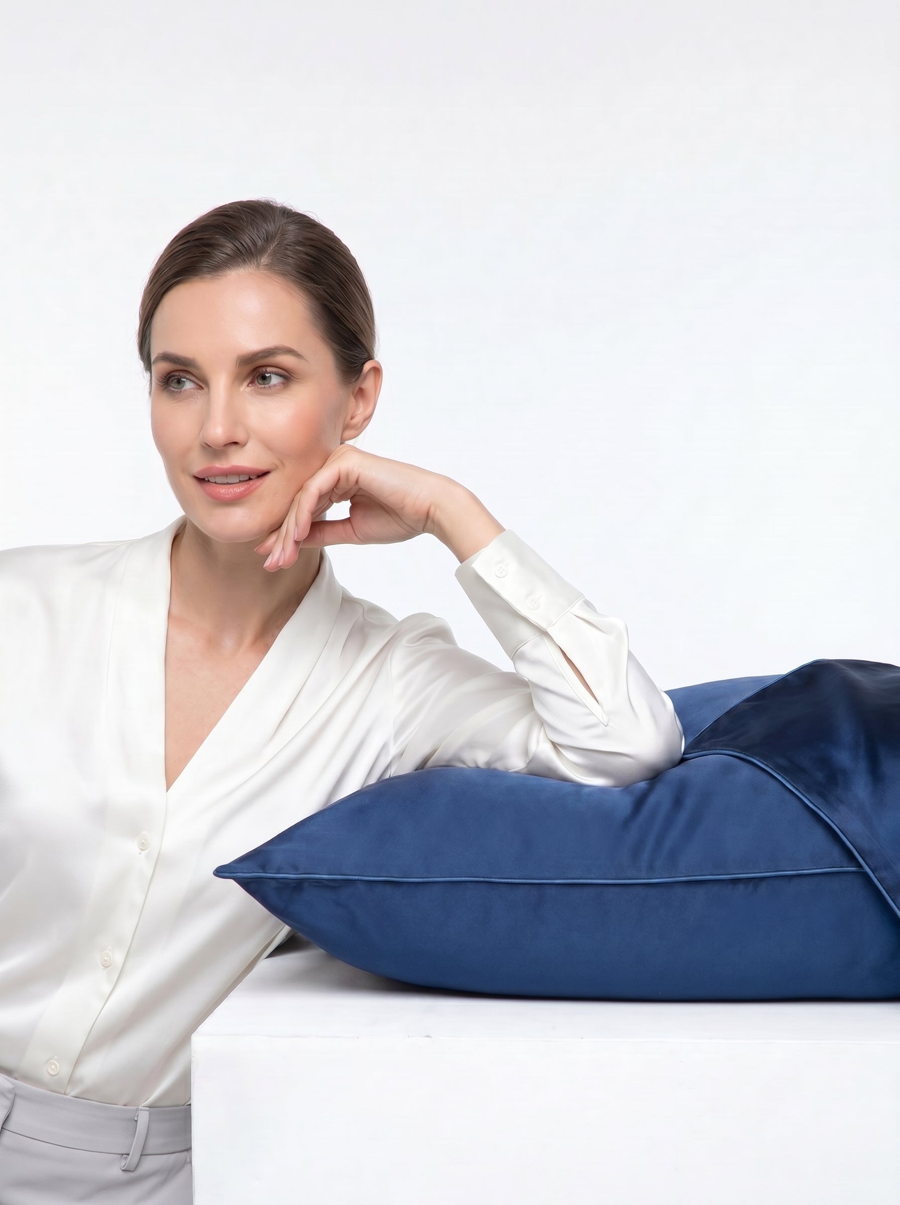 1pc 3D rolling edge 100% mulberry silk pillowcase,bride/bridesmaid gift