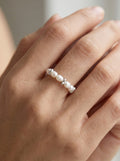 Mini beans sterling silver Natural Pearl ring, wedding jewelry for bride/bridesmaid