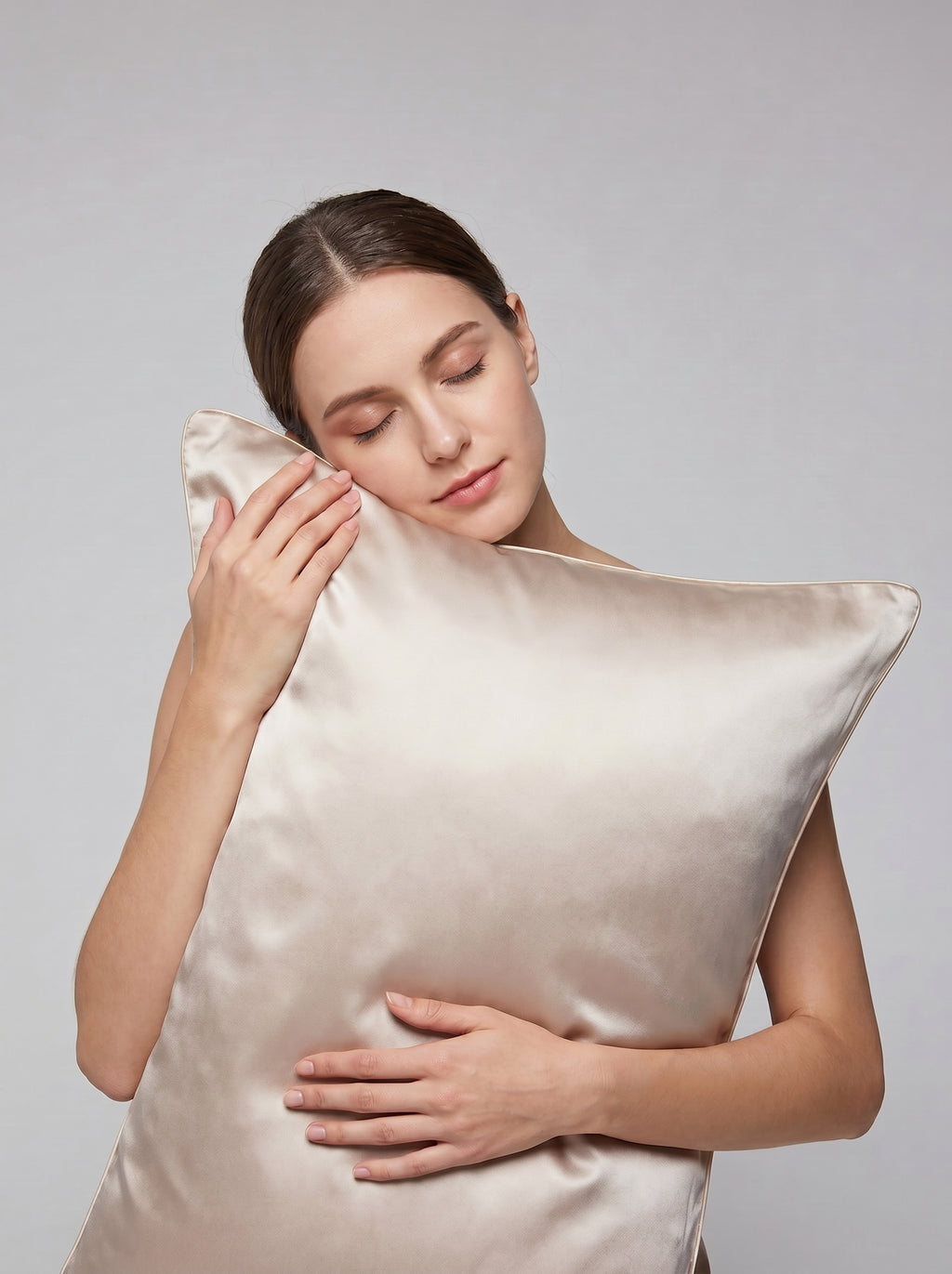 1pc 3D rolling edge 100% mulberry silk pillowcase,bride/bridesmaid gift