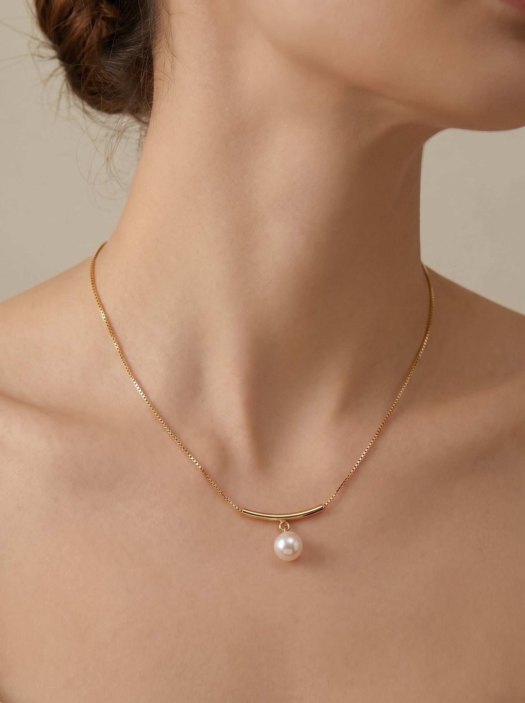 water droplet natural pearl necklace, wedding jewelry for bride/bridesmaid