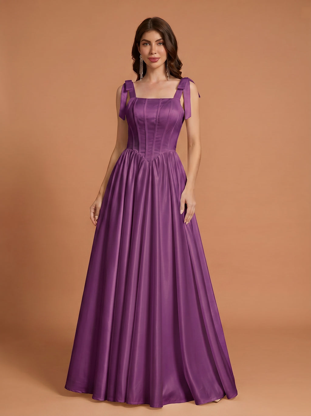Tight corset design satin ball gown