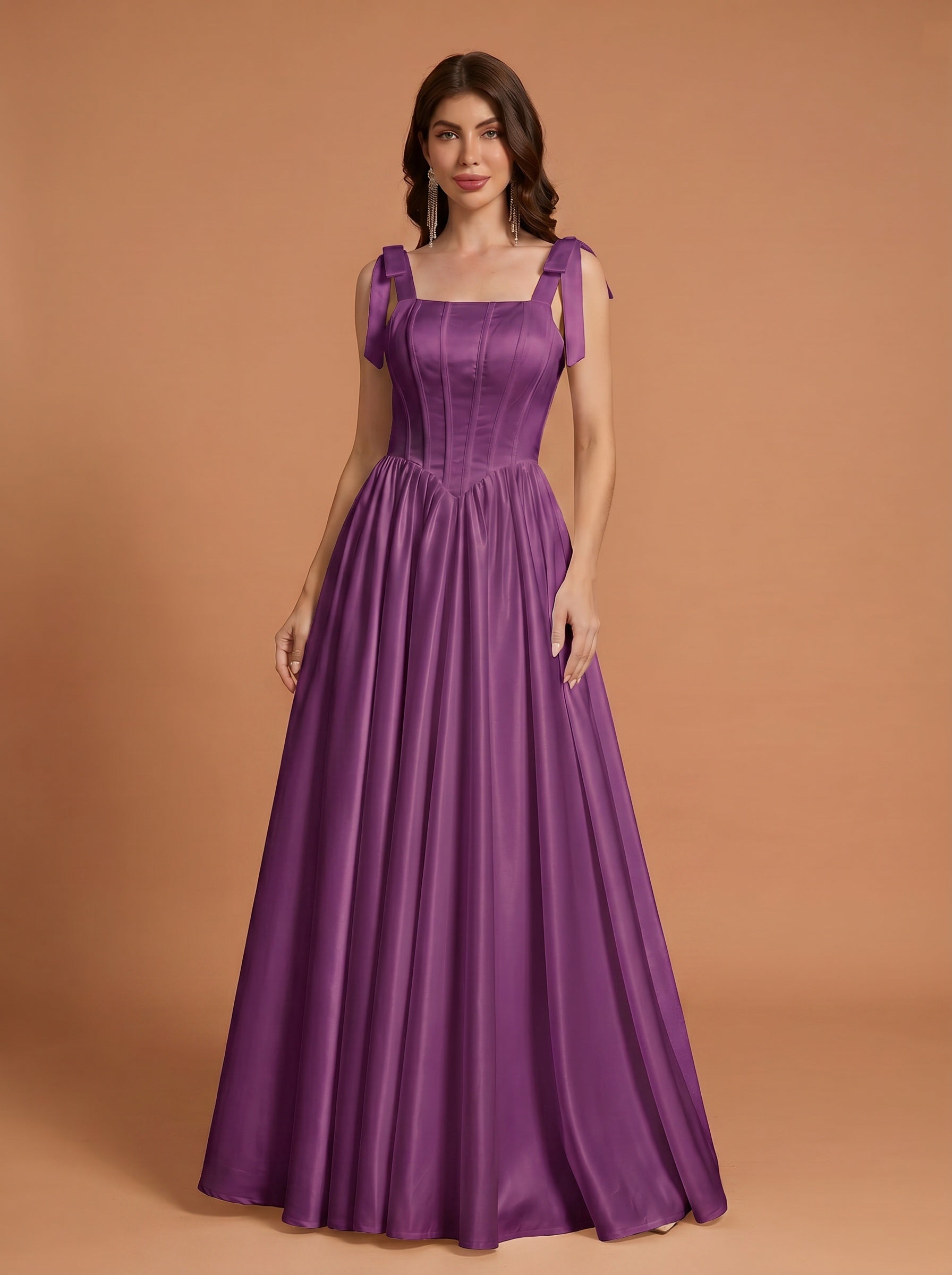 Tight corset design satin ball gown
