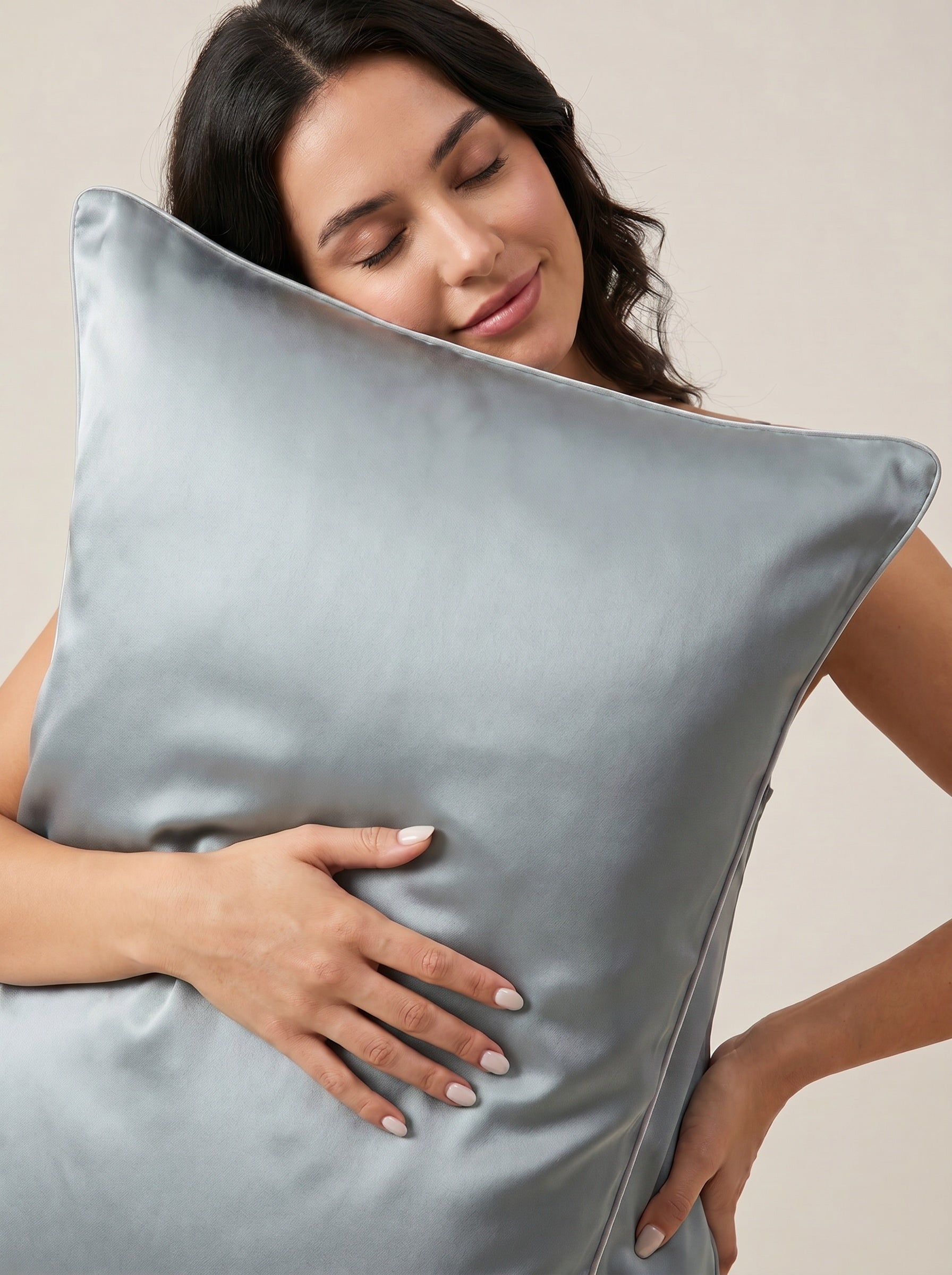 1pc 3D rolling edge 100% mulberry silk pillowcase,bride/bridesmaid gift