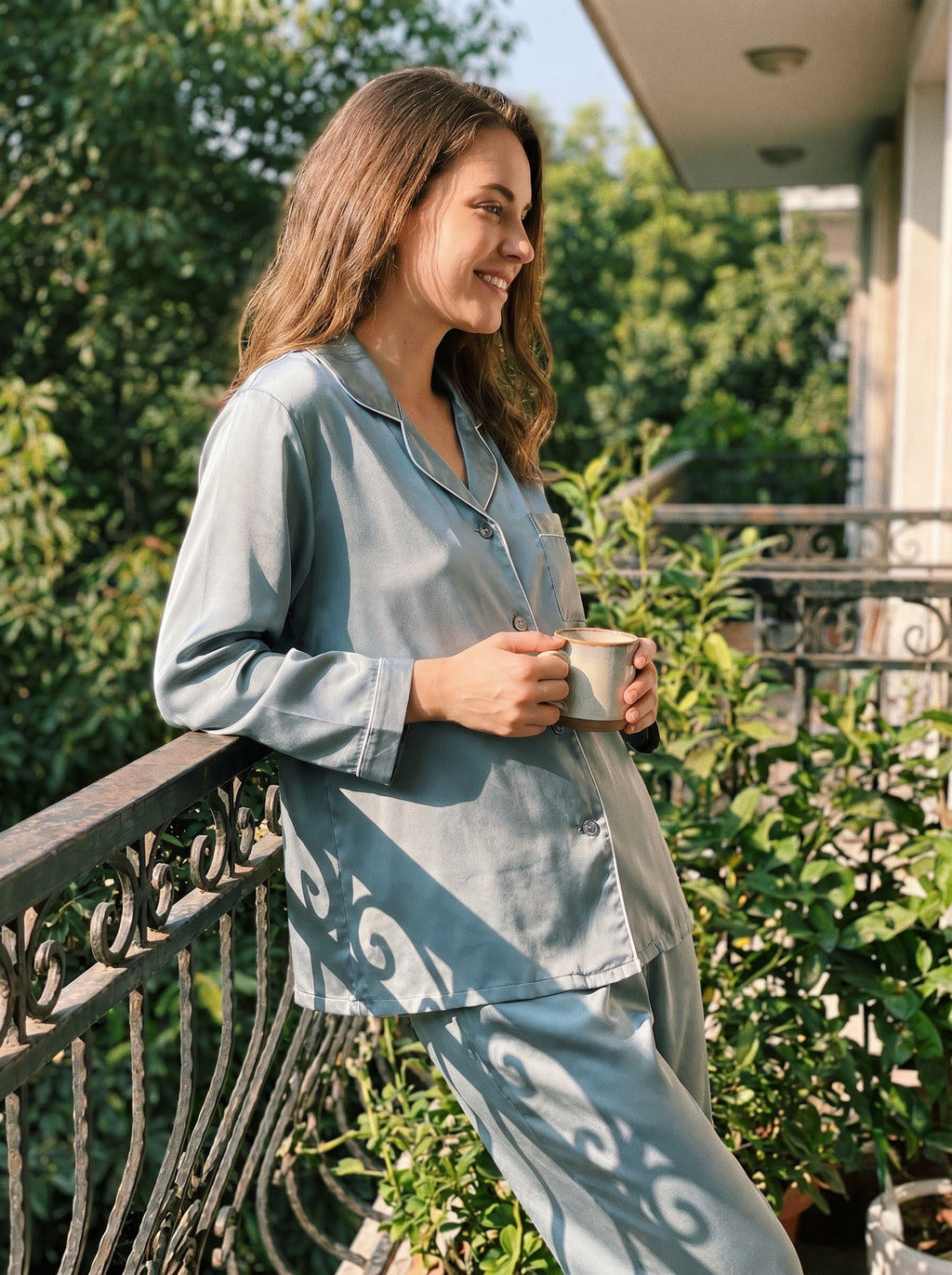 Color blocking 100% mulberry silk pajama set, bride/bridesmaid gift