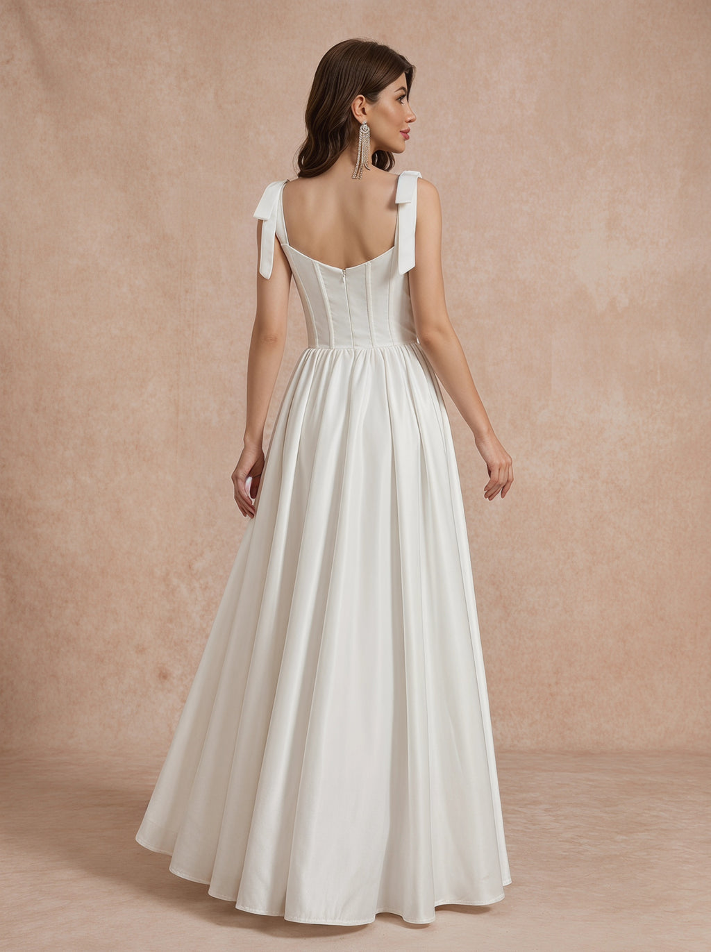 Tight corset design satin ball gown
