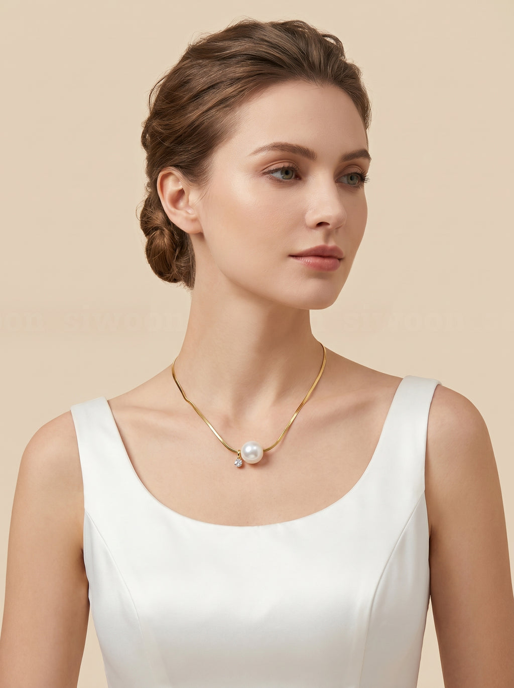 Sterling silver pearl Necklace,wedding jewelry