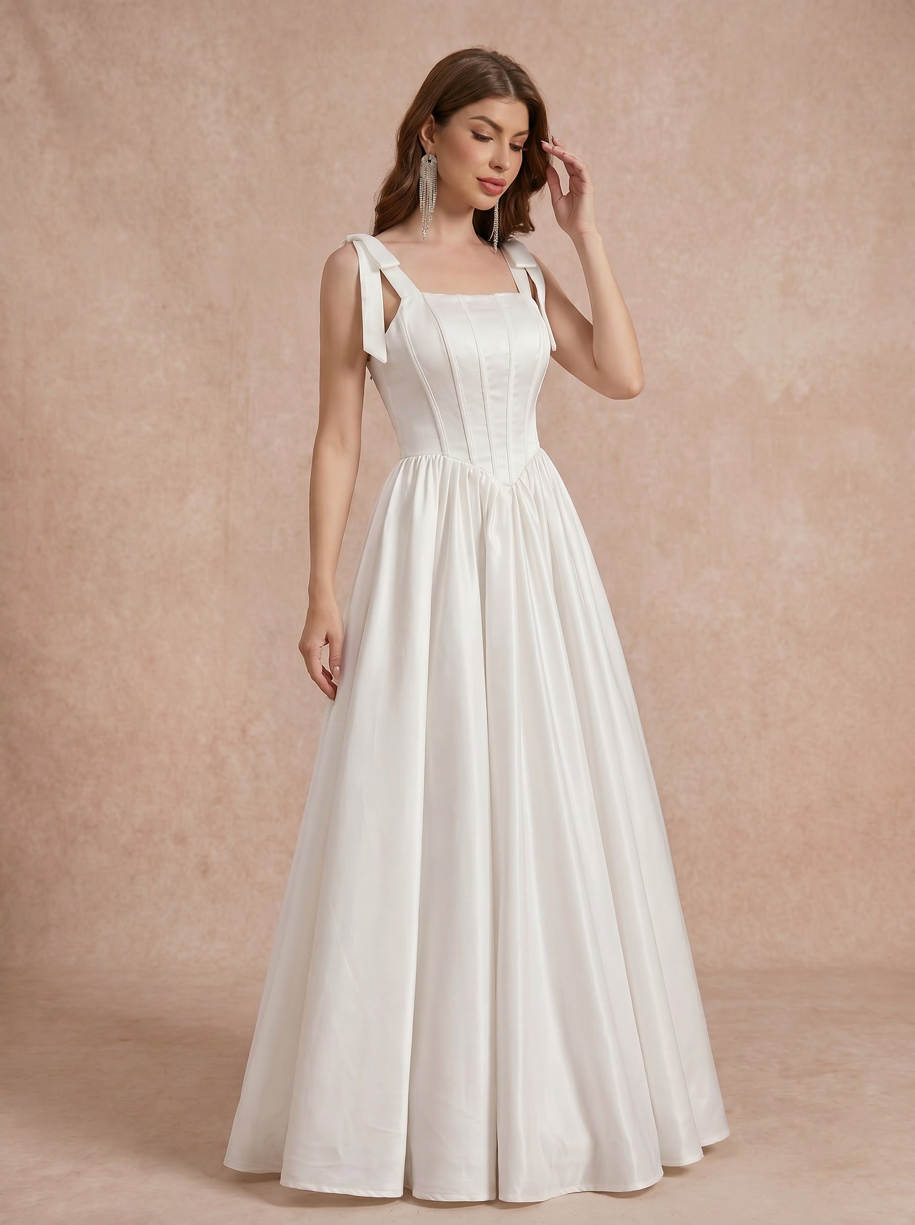 Tight corset design satin ball gown
